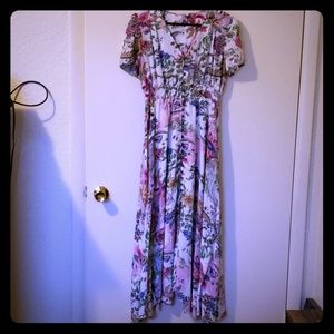 Flowy, Button Down Floral Maxi Dress